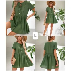 Vestido verde aceituna L