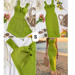 Vestido verde limón