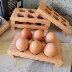 Huevera de madera 