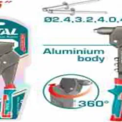 Remachadora manual cabezal giratorio de 360 grado