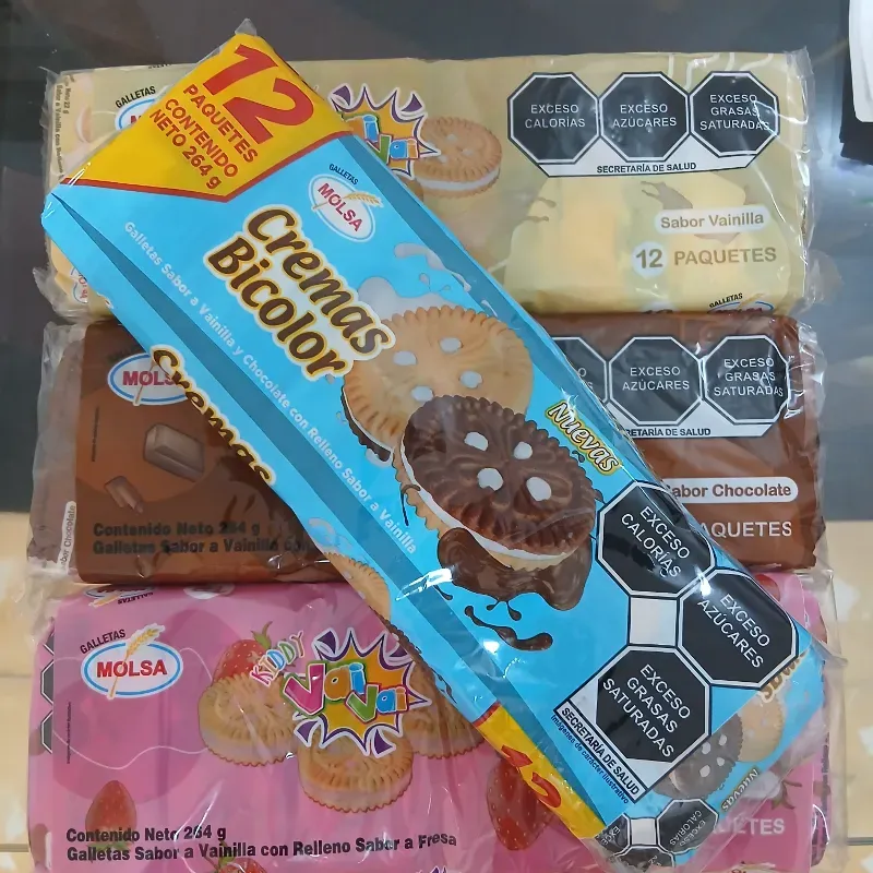Galletas rellenas con crema