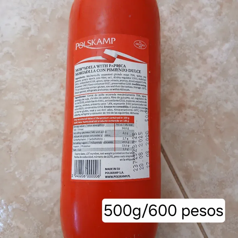 Mortadella con pimientos 