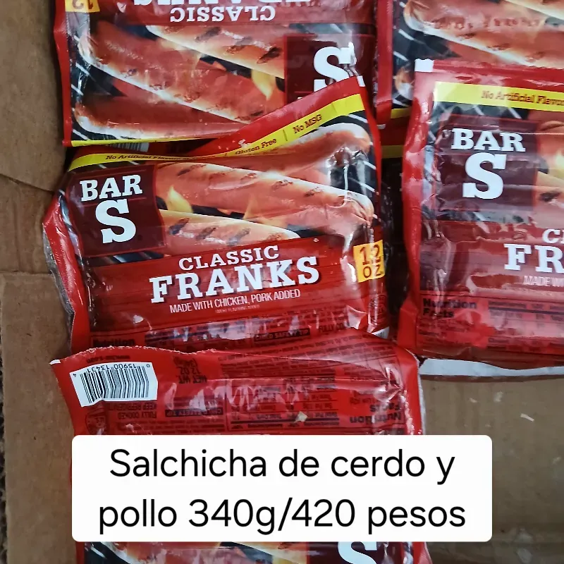 Salchichas de cerdo y pollo