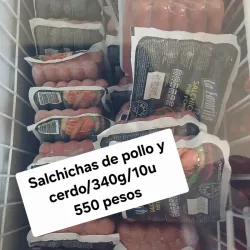 Salchichas de pollo y cerdo