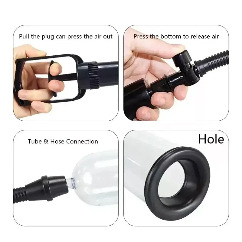Bomba de Vacío Manual para Hombre | Kit Ejercitador y Estimulación Sensorial Completo