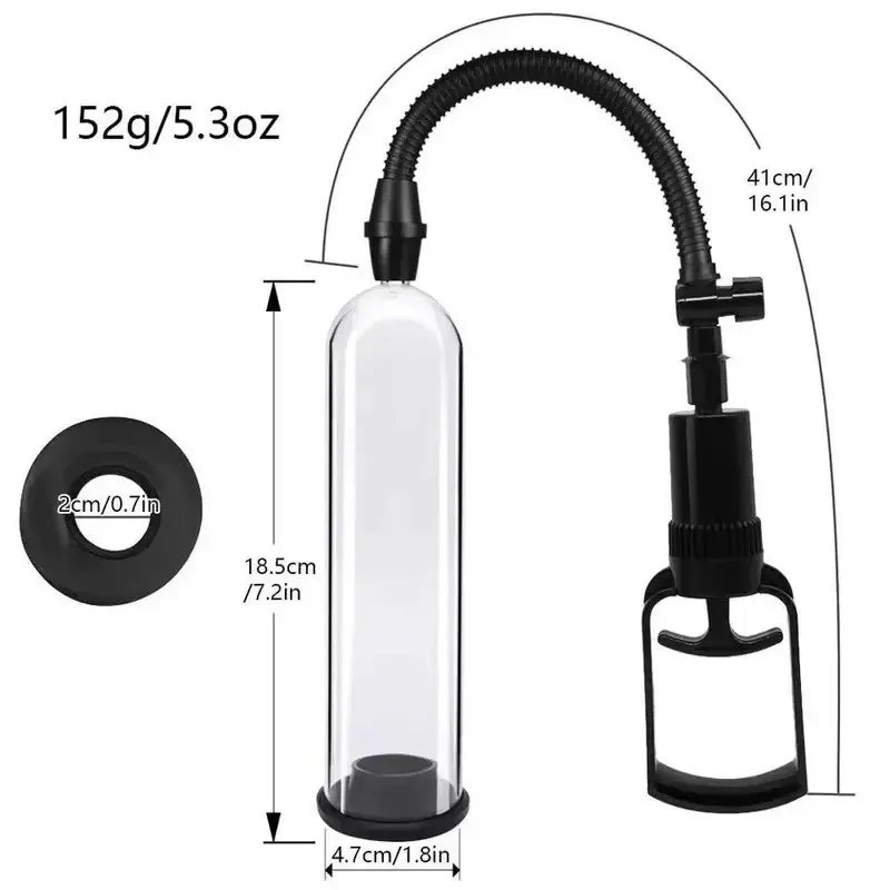 Bomba de Vacío Manual para Hombre | Kit Ejercitador y Estimulación Sensorial Completo