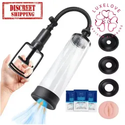 Bomba de Vacío Manual para Hombre | Kit Ejercitador y Estimulación Sensorial Completo