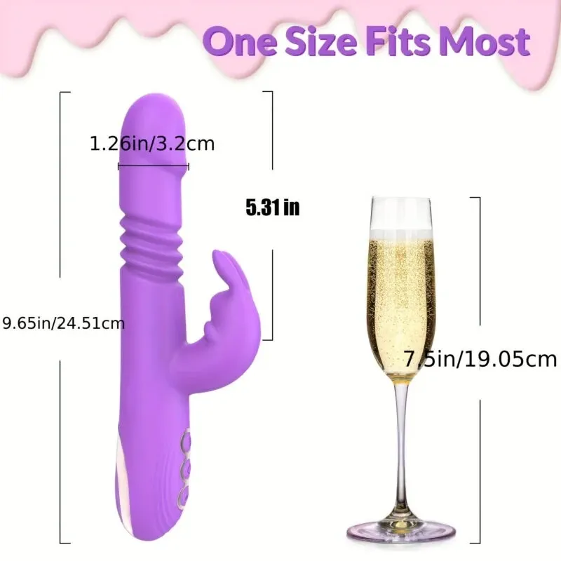 Conejito Vibrador telescópico carga usb
