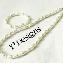 Juego d Perlas Ovaladas.