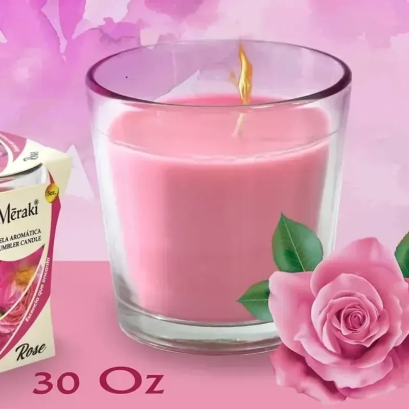 Vela Aromáticas de Rosas