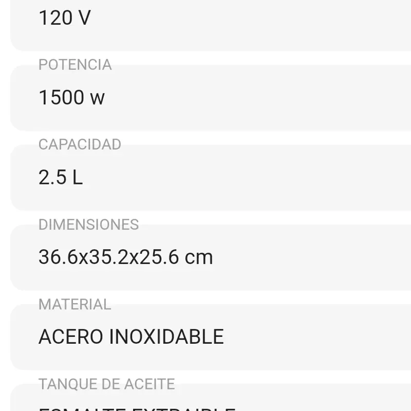 Freidora Electrica 2.5l