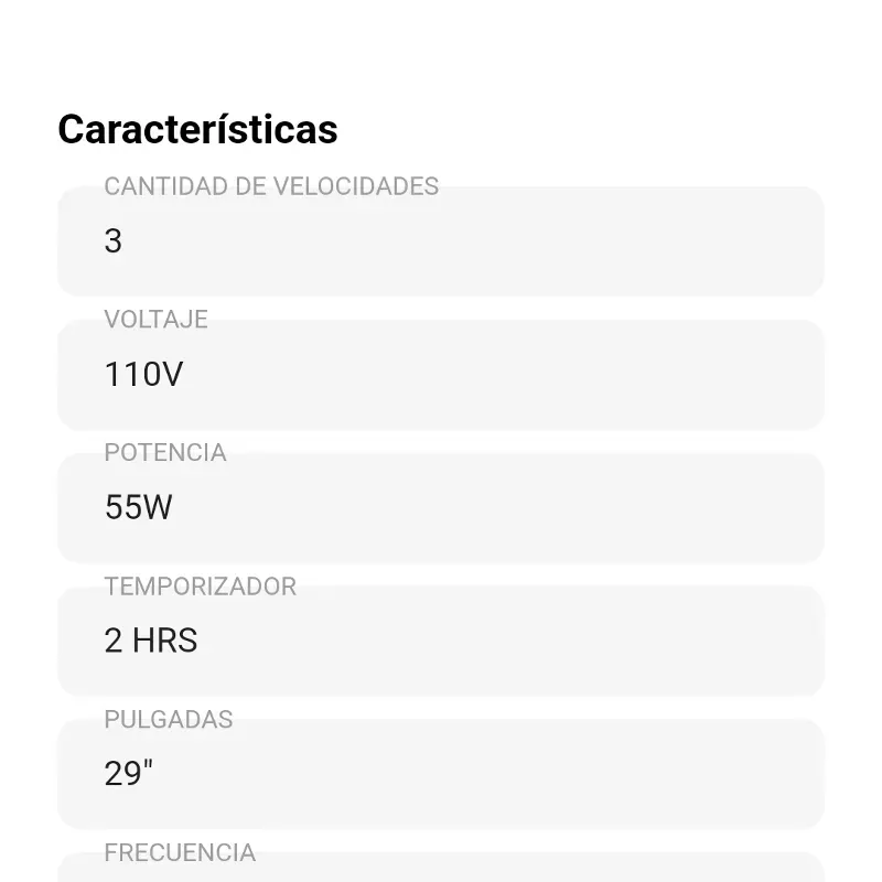 Ventiladorde torre de 29"