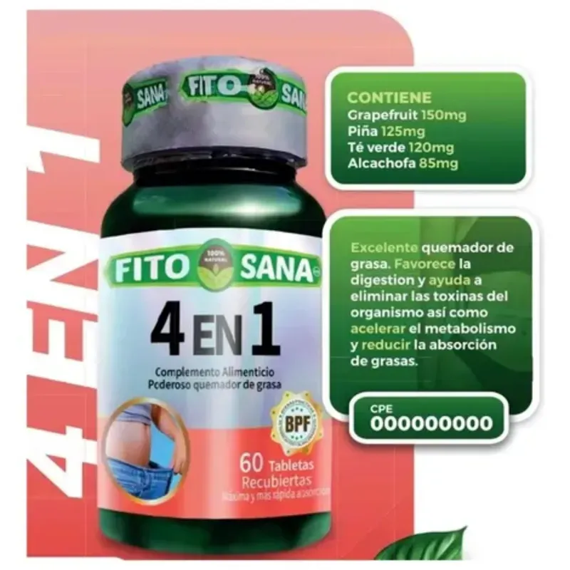 4 en 1 para Perder Peso 60 tab