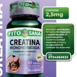 CREATINA MONOHIDRATADA 2.5 MG 60 TAB