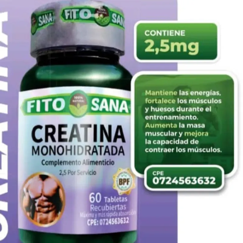 CREATINA MONOHIDRATADA 2.5 MG 60 TAB