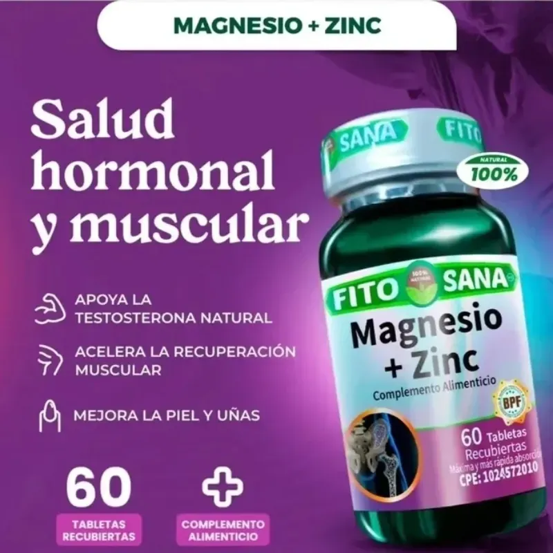 Magnesio mas Zinc 60 tab