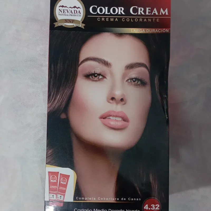 Tinte en Crema NEVADA (4.32 Castaño Medio Dorado Irisado) 