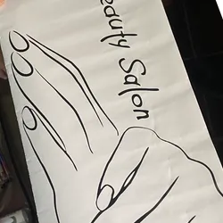 Calcamonia de pared para salón de uñas