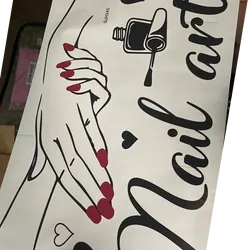 Calcamonia de pared para salón de uñas