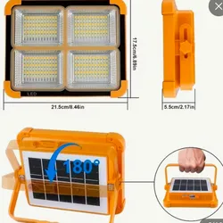Luz con panel solar recargable