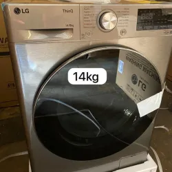 Lavadora con secado a vapor LG 14 kg 