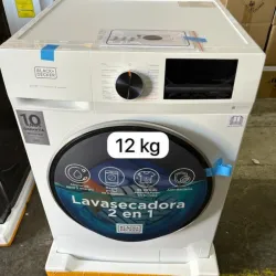 Lavadora con secadora a vapor black Decker 12kg