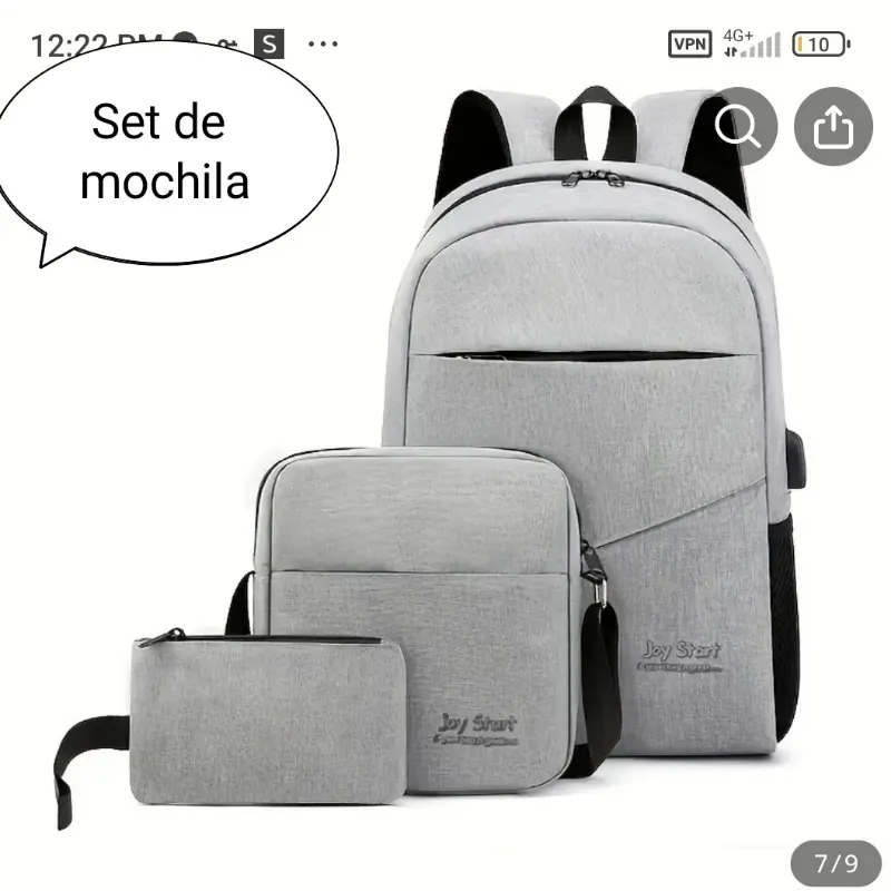 Set de mochila