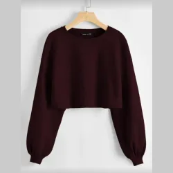 Abrigo rojo vino corto