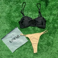 Bikini beige y negro