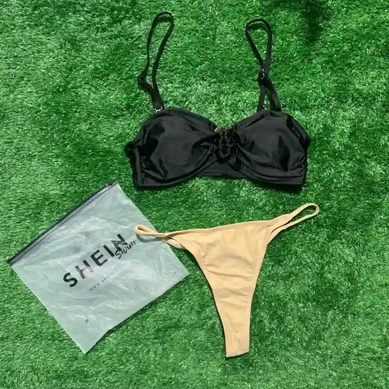 Bikini beige y negro
