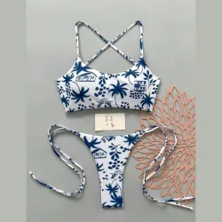 Bikini estampado de palmeras