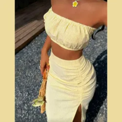 Conjunto de top y saya