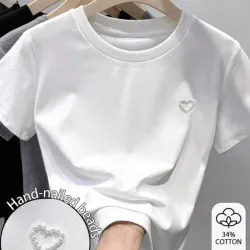 Top blanco con corazón