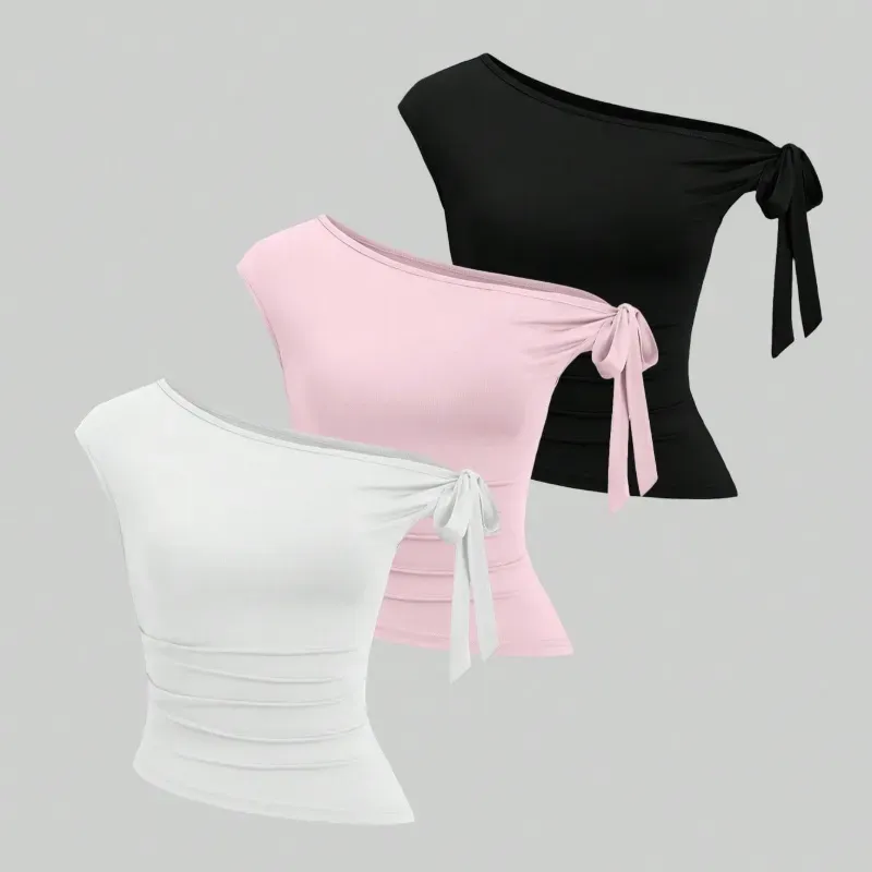 Tops con lazo al lado