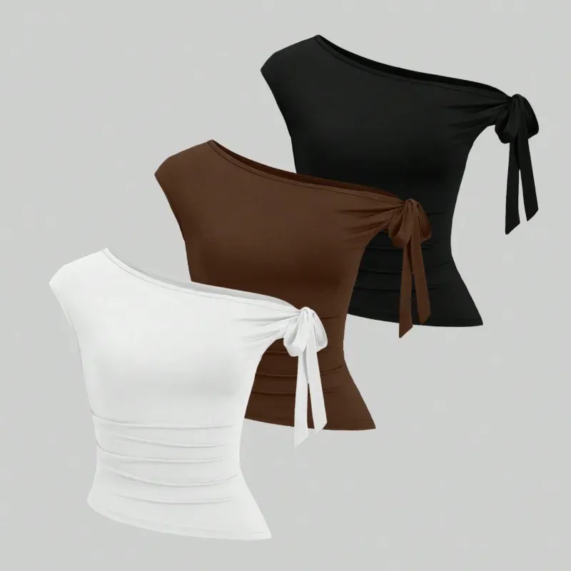 Tops con lazo al lado