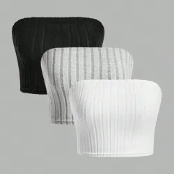 Tops cortos sin tirantes