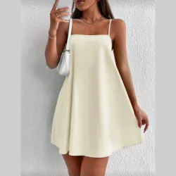 Vestido beige claro