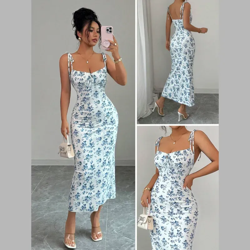 Vestido largo de tirantes