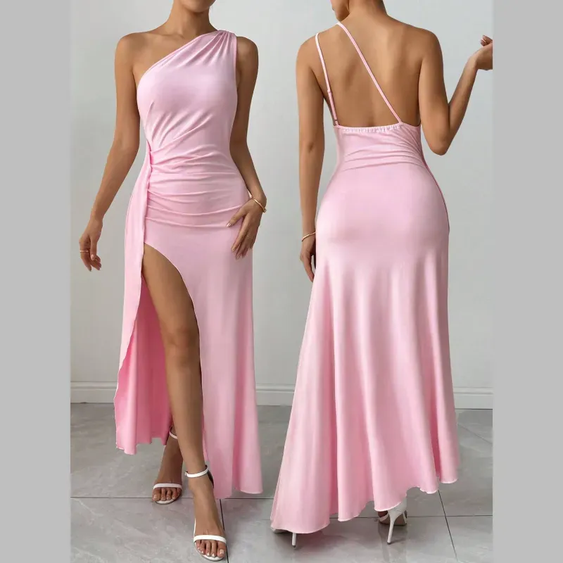 Vestido rosa elegante