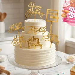 Topper de Feliz Aniversario y Feliz Cumpleaños 