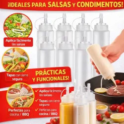 Botellas exprimibles para salsas y condimentos