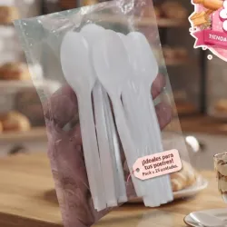 Cucharitas plásticas desechables (12 unidades)