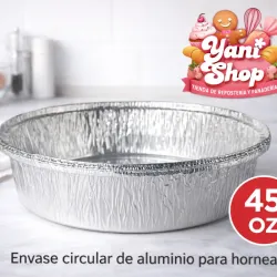 Envase circular de aluminio para horno (45oz)