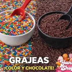Grajeas de chocolate y en colores 500g