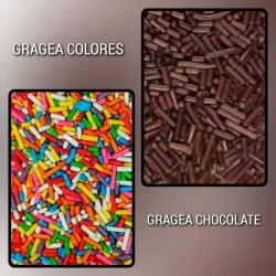 Grajeas de 🍫chocolate y lluvia de 🌈colores