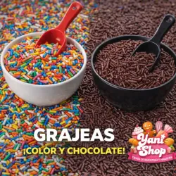 *Grajeas en colores 🌈 y de chocolate 🍫 (250gr)