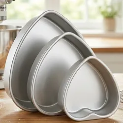 Juego de 3 Moldes de corazón para pasteles