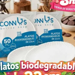 Platos biodegradables (22cm)