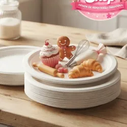 Platos blancos desechables (17cm)