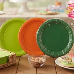 Platos desechables de colores (17cm)